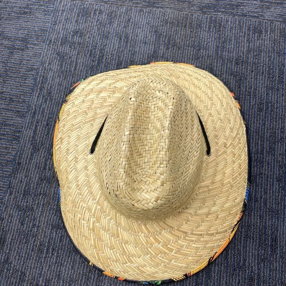 NWOT Maui Men's Straw Sun Bucket Hat Hawaiian Tropical i172 - Picture 7 of 9